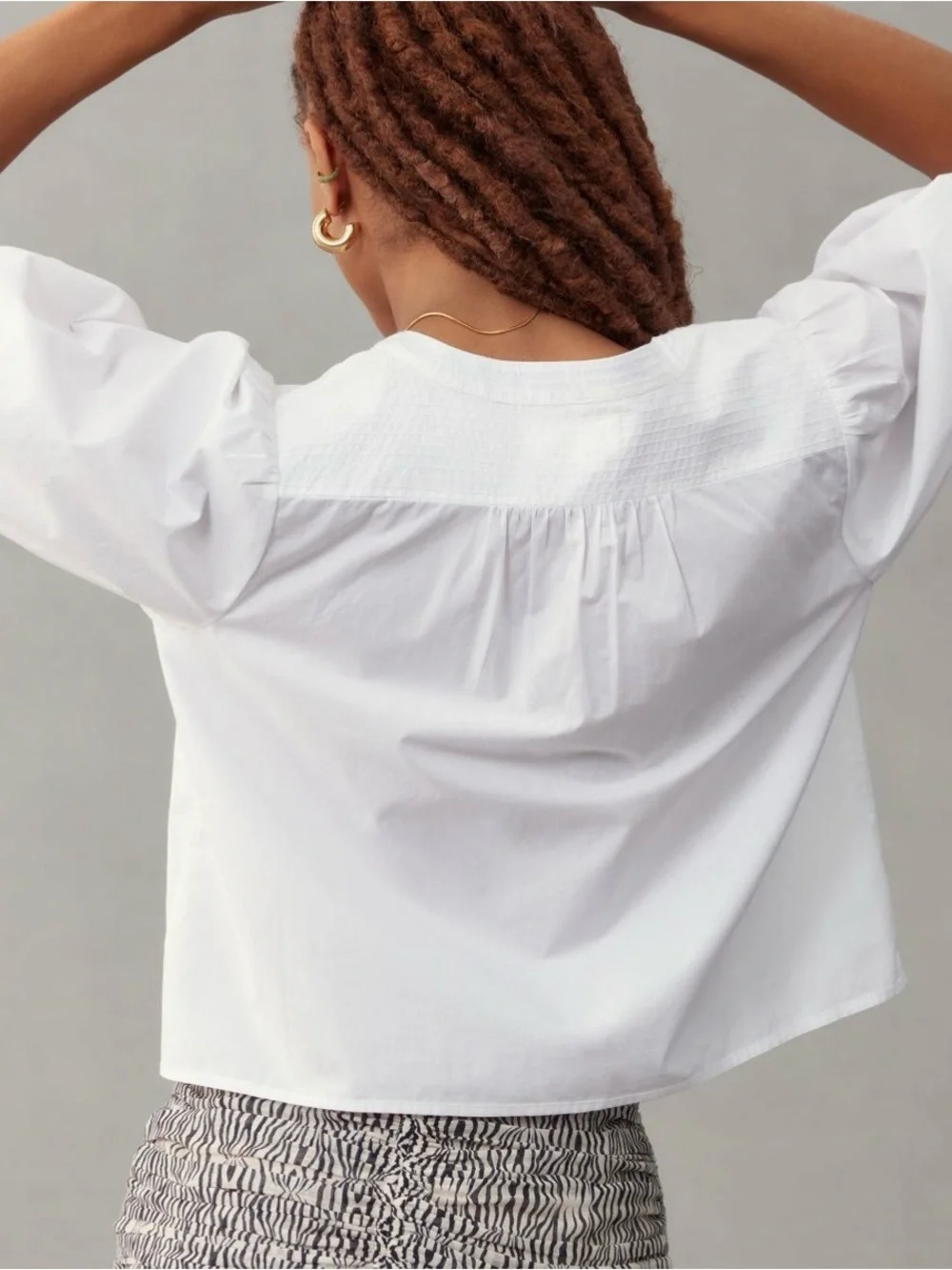 Anthropologie crisp white